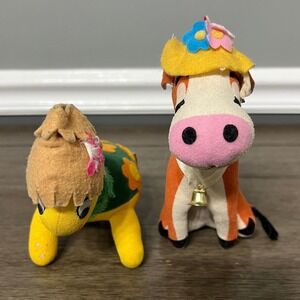 R Dakin & Co Vintage Dream Pets Turtle Cow 1970s Velveteen Stuffed Animal Plush